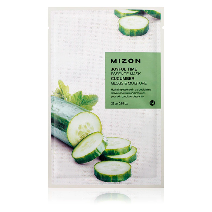 Mizon Joyful Time Essence Mask Cucumber — тканинна маска для обличчя з екстрактом огірка, 23 г
